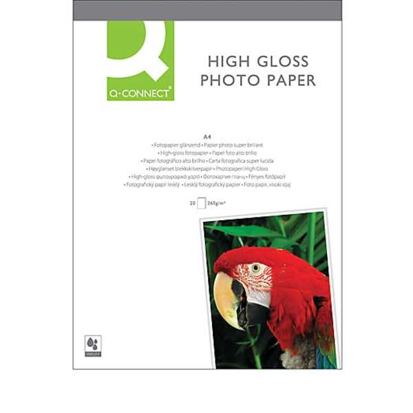 Photopaperi A4 265g Q-Connet kiiltävä /20