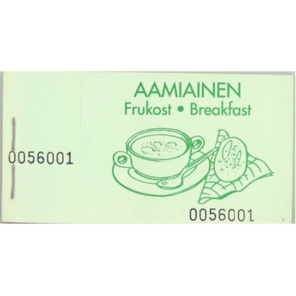 Aamiaislippu numeroitu /100