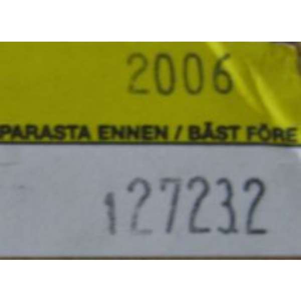 Etiketti Sato 16x23 valko-keltainen PARASTA ENNEN /1200