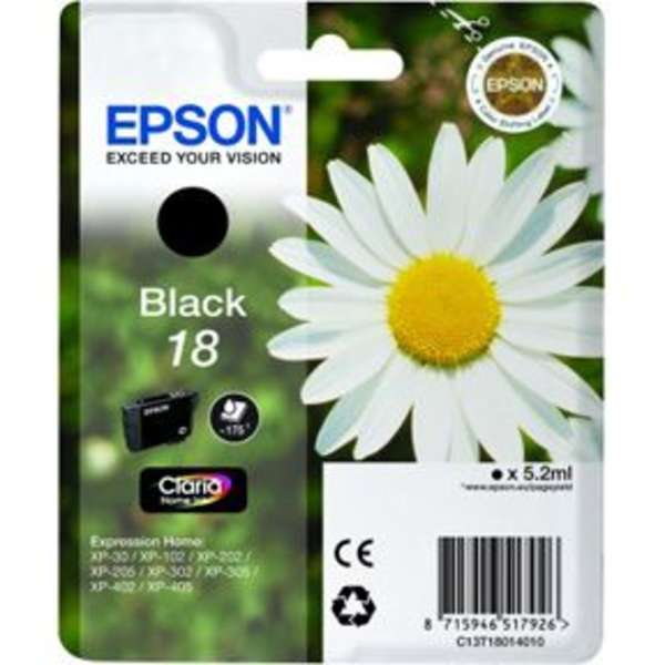 Värikasetti Epson T1801/musta