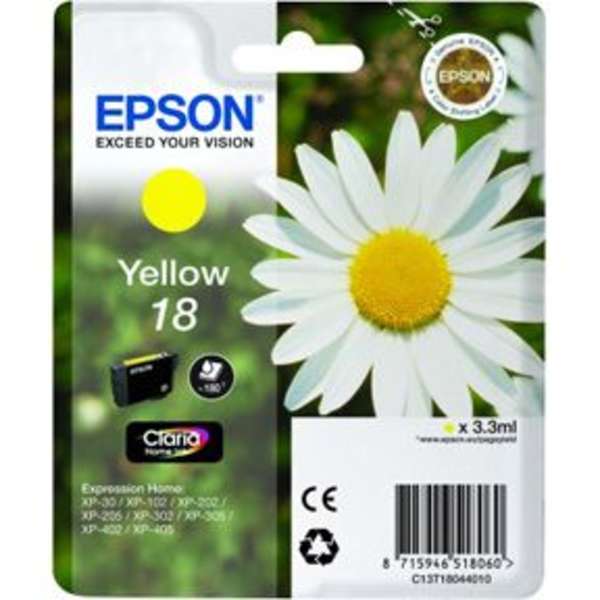 Värikasetti Epson T1804 yellow/keltainen