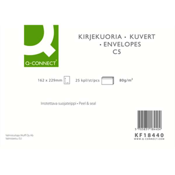 Kirjekuori C5 ikkunaton 25 kpl