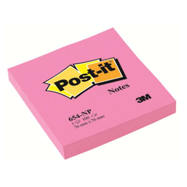 Viestilappu Post-it neonpunainen  76x76mm
