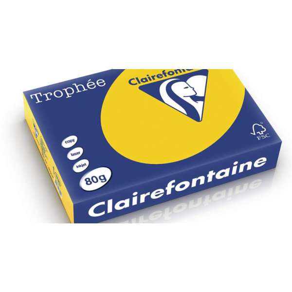 Väripaperi A4 80G kullankeltainen Clairefontaine/500