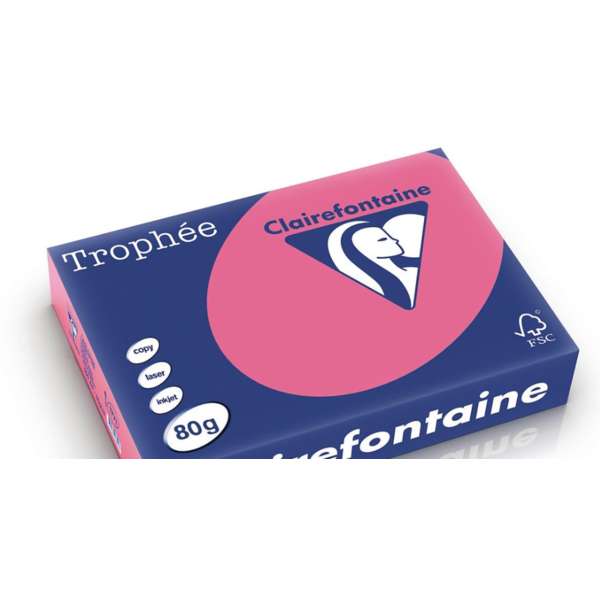 Väripaperi A4 80G voimaks pinkki Clairefontaine/500