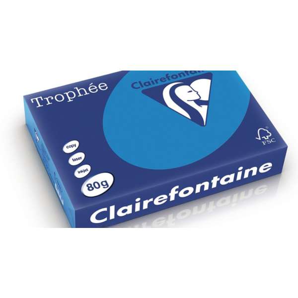 Väripaperi A4 80G voimakas sininen Clairefontaine/500