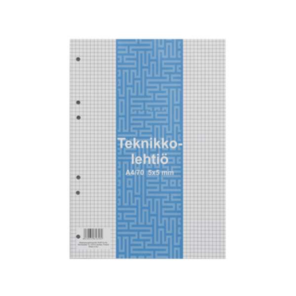 Teknikkolehtiö A4/70 5x5mm yleisrei'itys