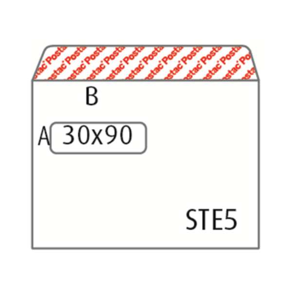 Ikkunakuori E5 Postac STRH/VALK. 100 KPL.