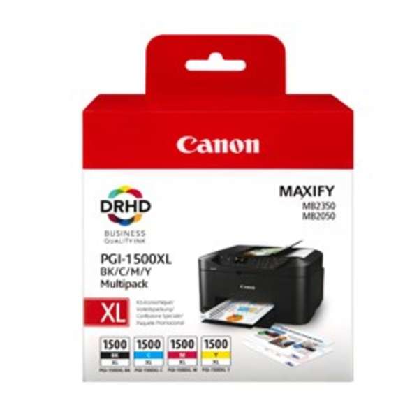 Canon värikasetti PGI-1500 XL säästöpaketti B/C/M/Y
